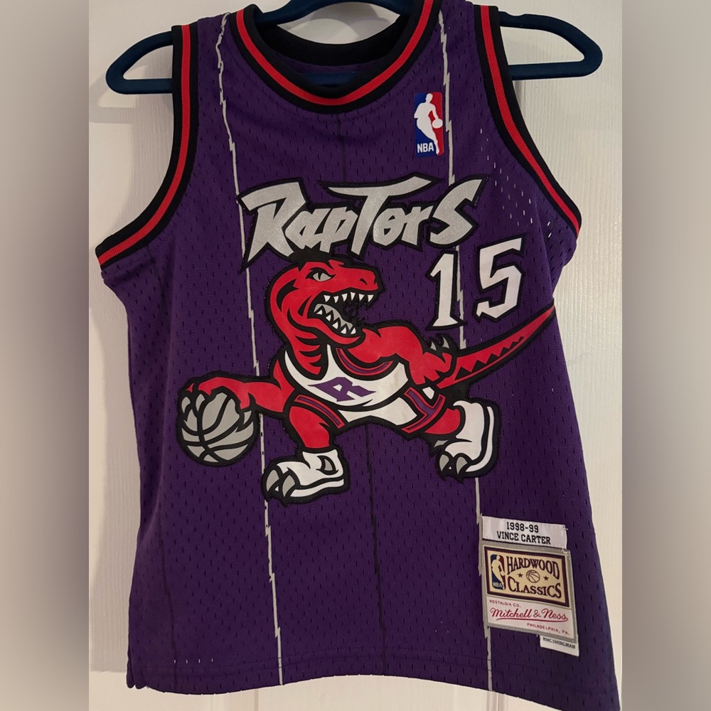 Mitchell & Ness Kids 5/6 CARTER #15 Raptors Jersey in Purple
